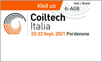 Coiltech Italia 2021: 22-23 September,  Hall 6, stand A08